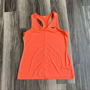 Orange Fila Workout Tank